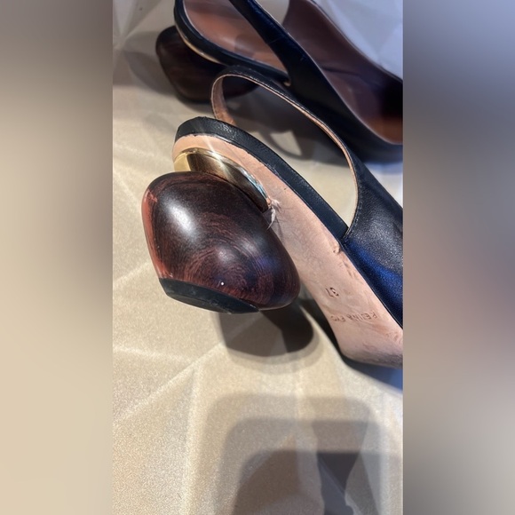 Rejina Pyo Black Slingback Heels size 37 - Picture 2 of 7